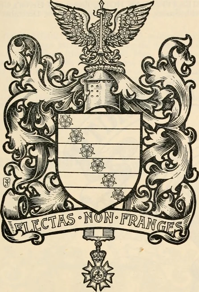 An illustration from Armorial families : a directory of gentlemen of coat-armour, 1905, leaf 750