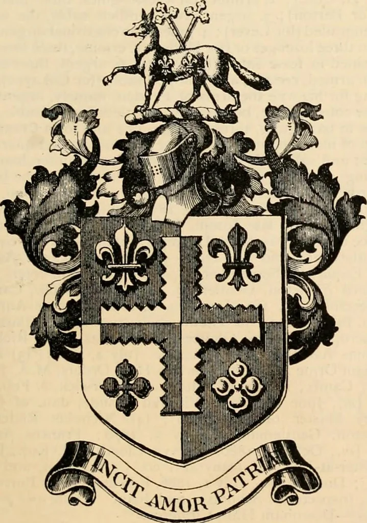An illustration from Armorial families : a directory of gentlemen of coat-armour, 1905, leaf 76