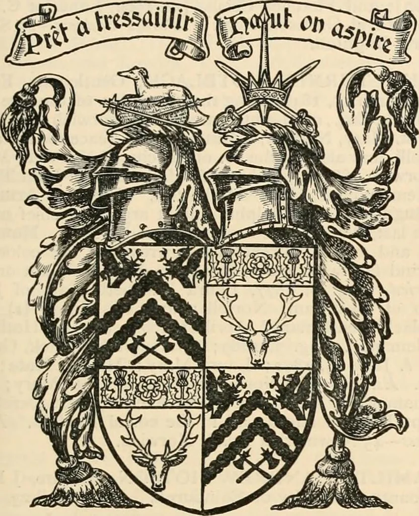 An illustration from Armorial families : a directory of gentlemen of coat-armour, 1905, leaf 760