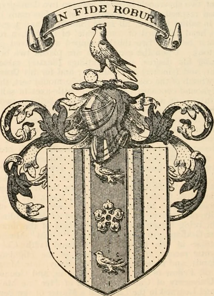 An illustration from Armorial families : a directory of gentlemen of coat-armour, 1905, leaf 761