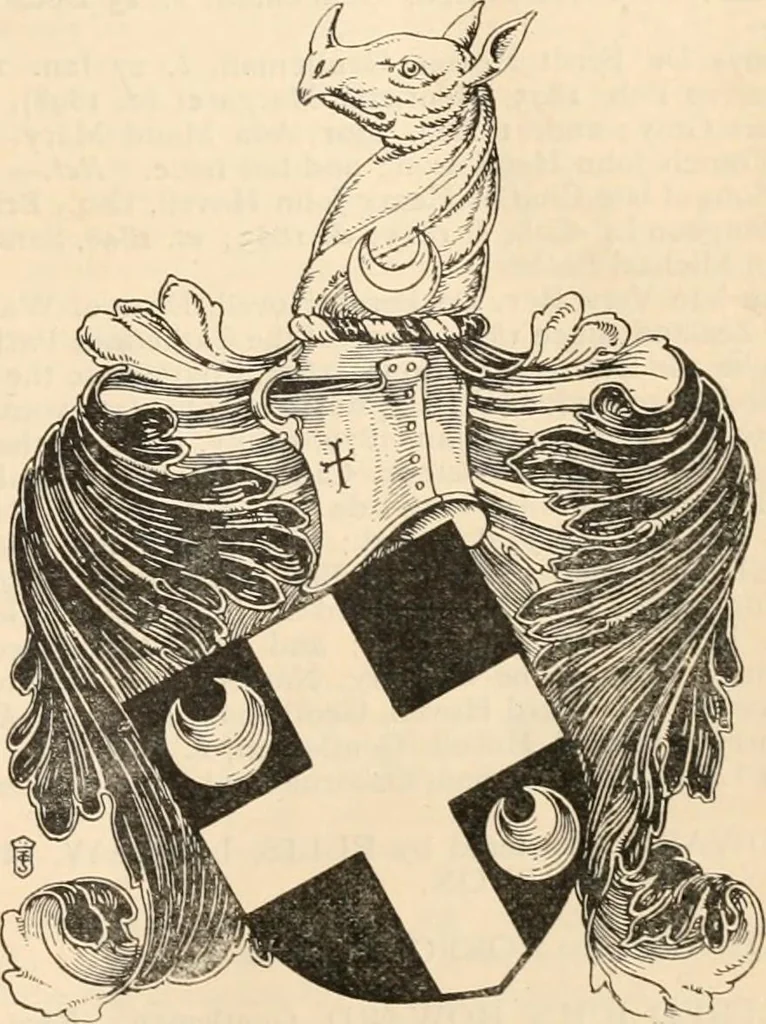 An illustration from Armorial families : a directory of gentlemen of coat-armour, 1905, leaf 762