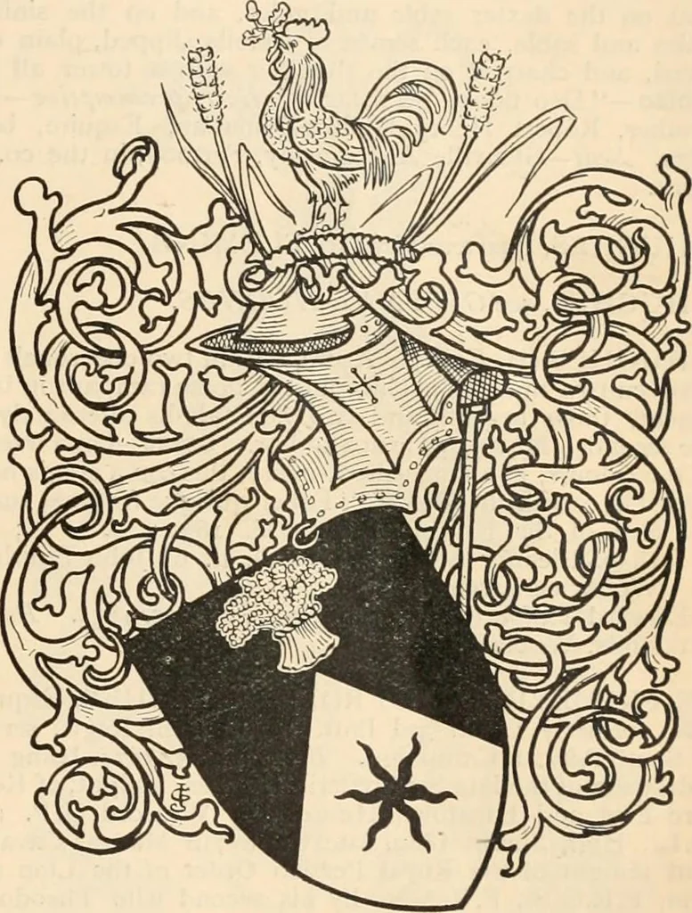 An illustration from Armorial families : a directory of gentlemen of coat-armour, 1905, leaf 768