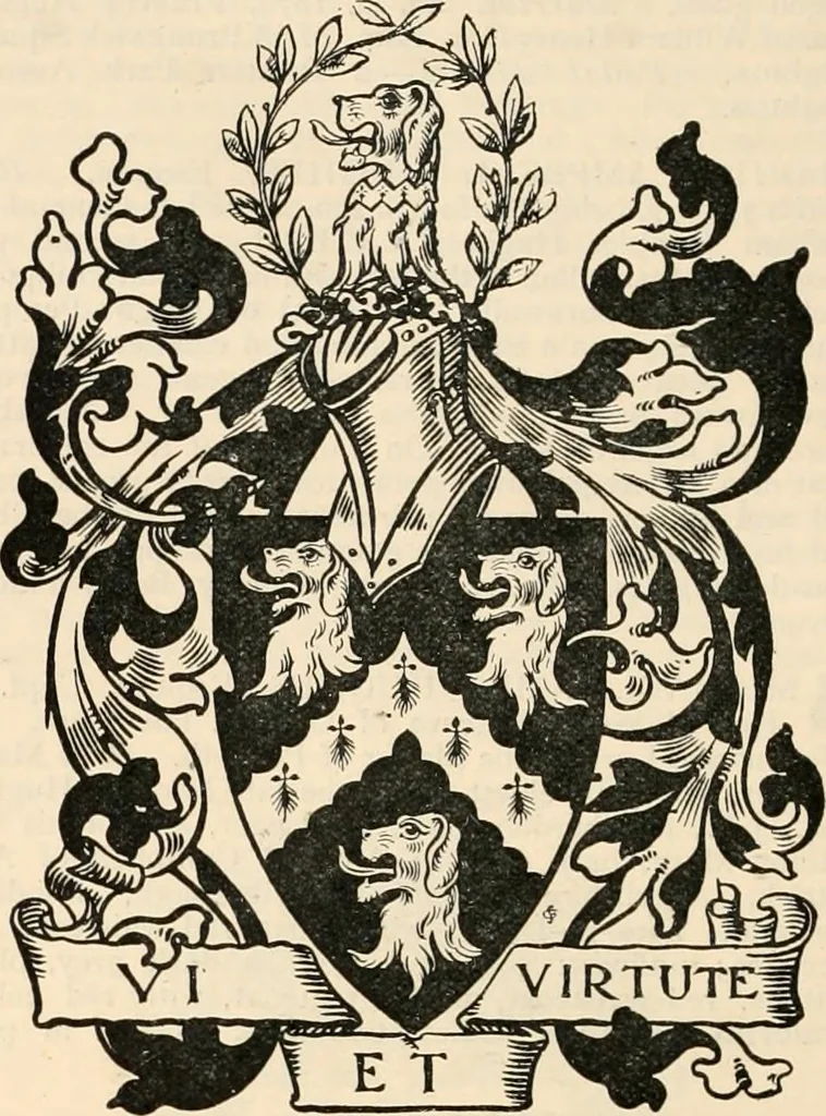 An illustration from Armorial families : a directory of gentlemen of coat-armour, 1905, leaf 771