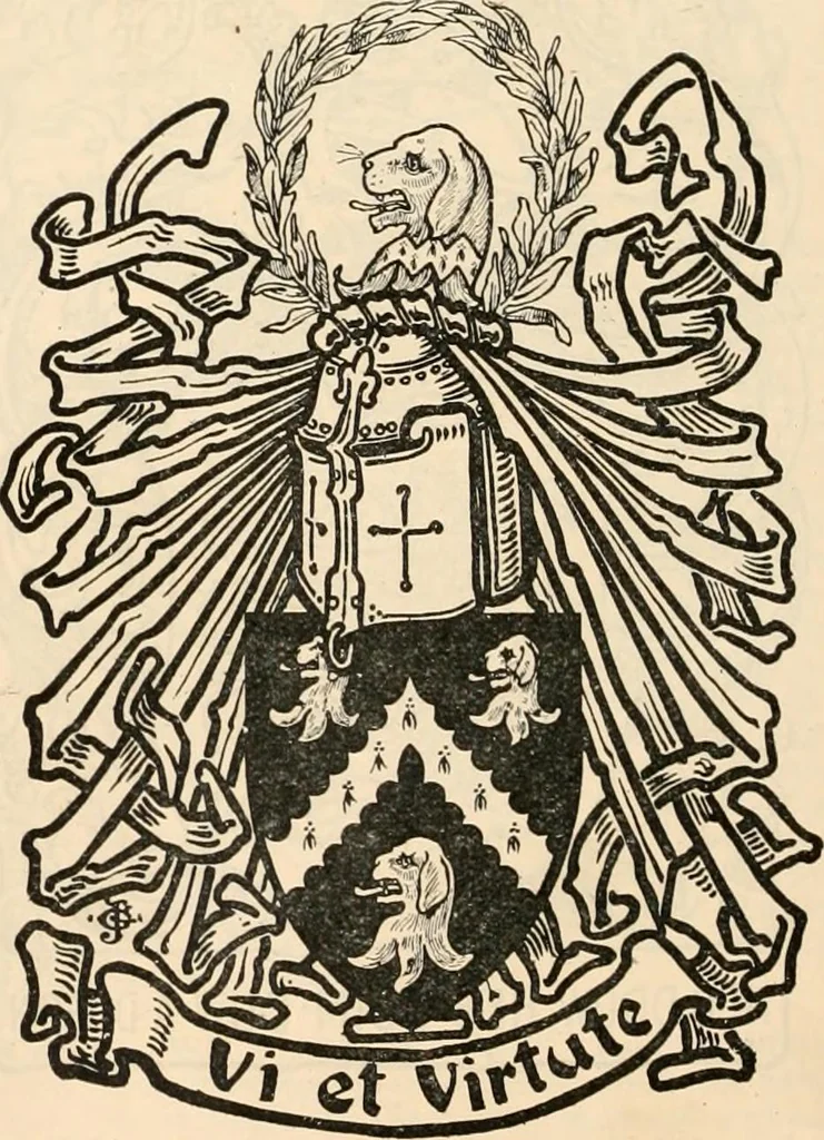 An illustration from Armorial families : a directory of gentlemen of coat-armour, 1905, leaf 771