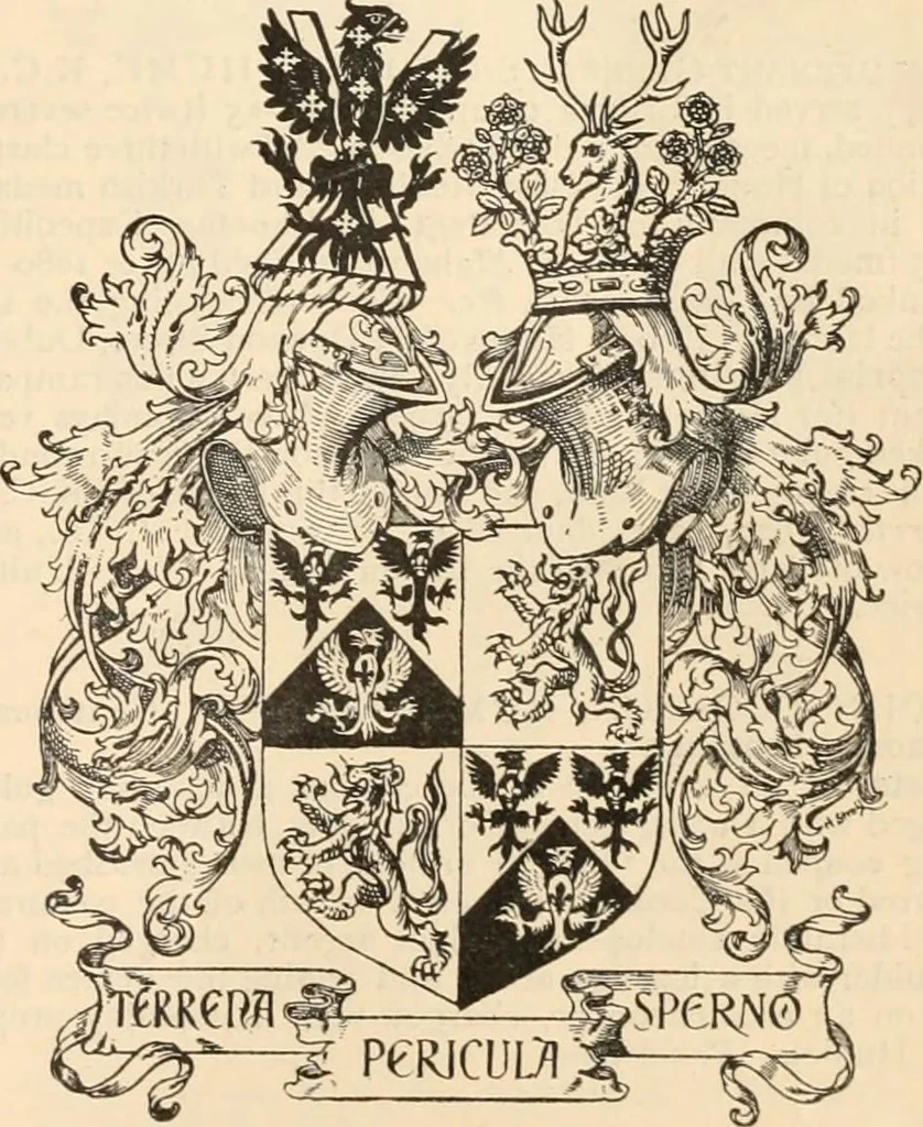 An illustration from Armorial families : a directory of gentlemen of coat-armour, 1905, leaf 772