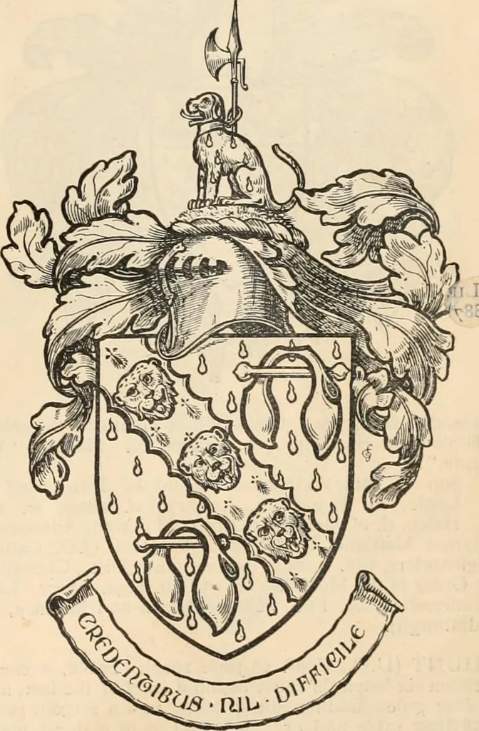 An illustration from Armorial families : a directory of gentlemen of coat-armour, 1905, leaf 774