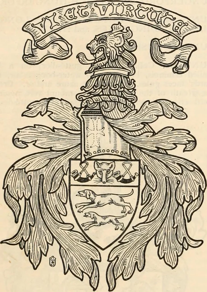 An illustration from Armorial families : a directory of gentlemen of coat-armour, 1905, leaf 775