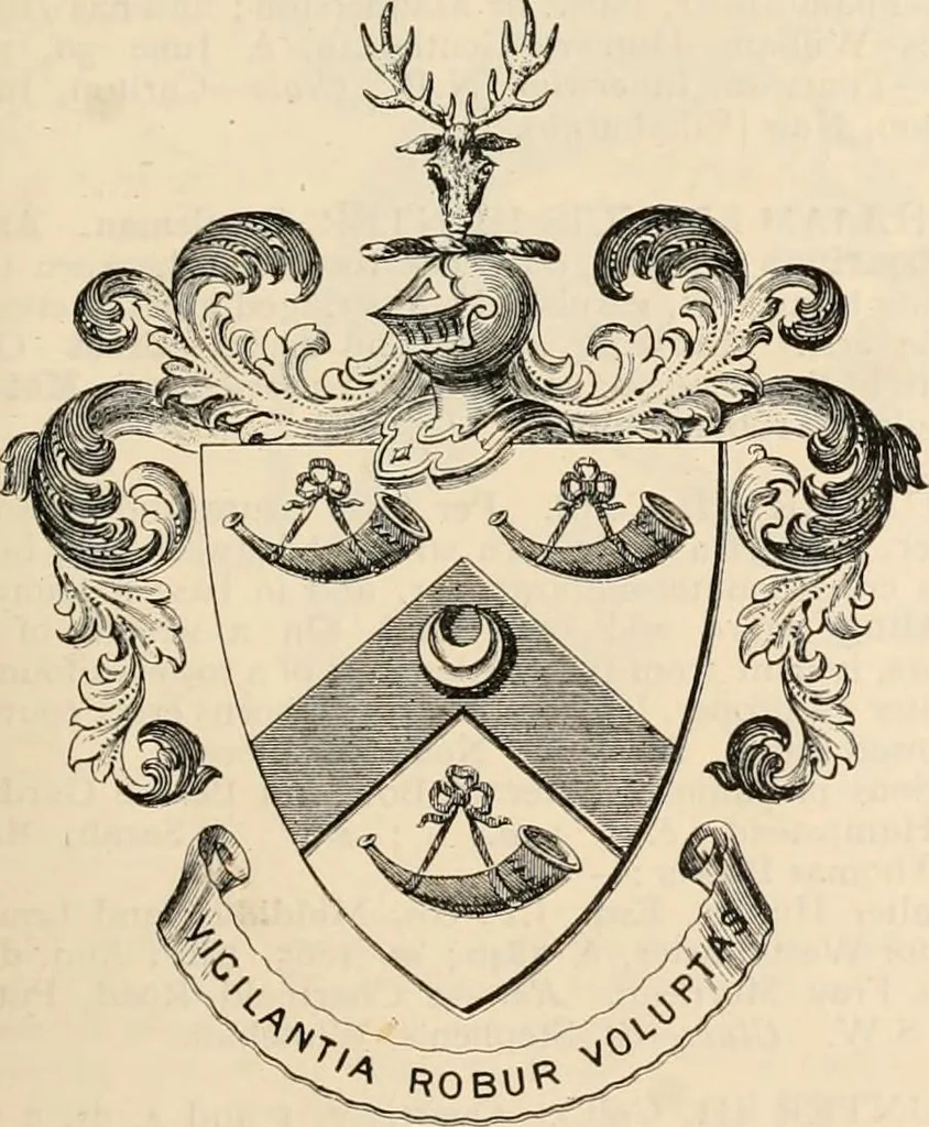 An illustration from Armorial families : a directory of gentlemen of coat-armour, 1905, leaf 776