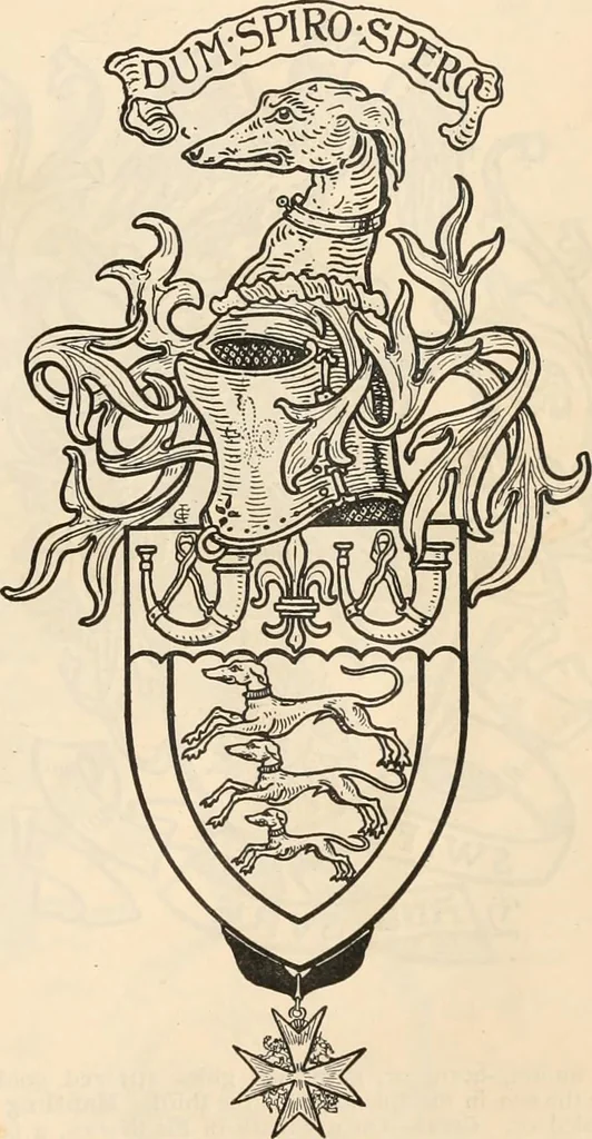 An illustration from Armorial families : a directory of gentlemen of coat-armour, 1905, leaf 776