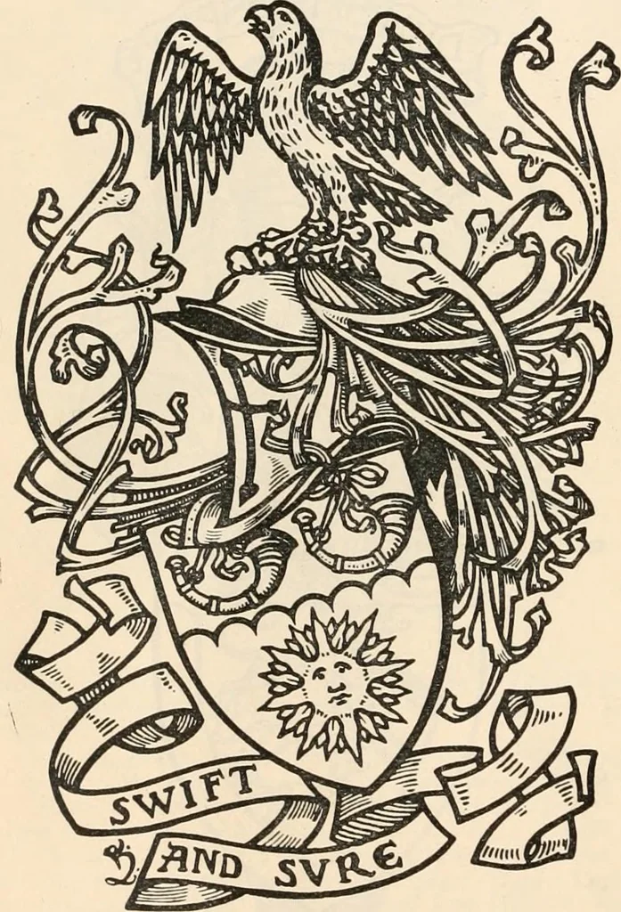 An illustration from Armorial families : a directory of gentlemen of coat-armour, 1905, leaf 777