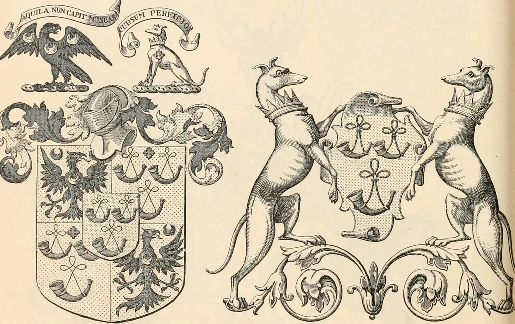 An illustration from Armorial families : a directory of gentlemen of coat-armour, 1905, leaf 779