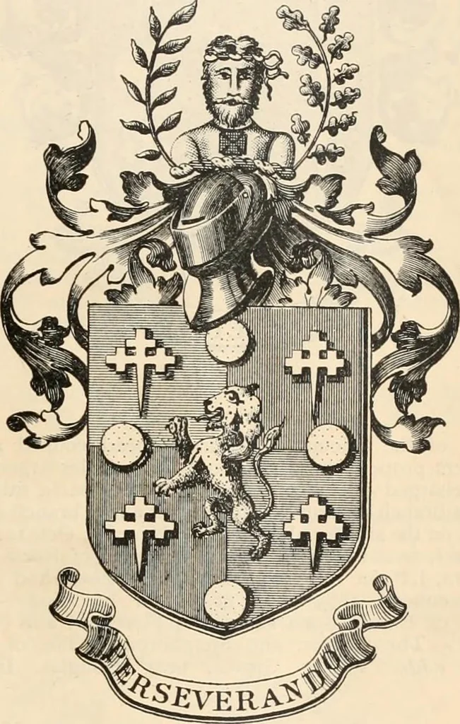 An illustration from Armorial families : a directory of gentlemen of coat-armour, 1905, leaf 784