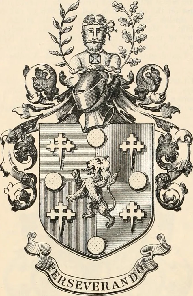 An illustration from Armorial families : a directory of gentlemen of coat-armour, 1905, leaf 785
