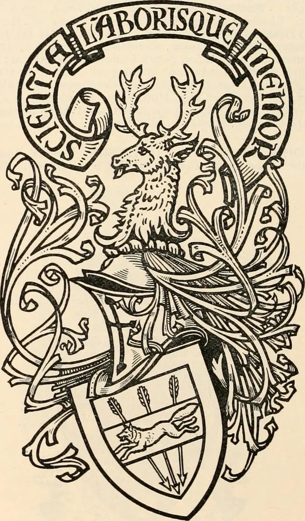 An illustration from Armorial families : a directory of gentlemen of coat-armour, 1905, leaf 785