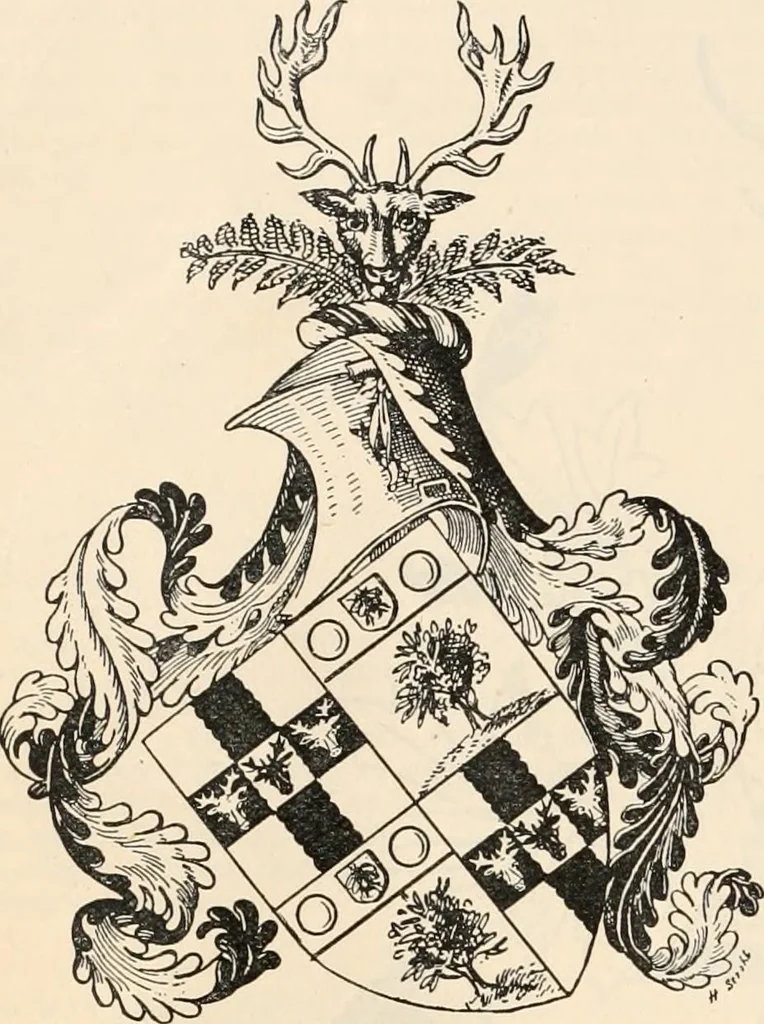 An illustration from Armorial families : a directory of gentlemen of coat-armour, 1905, leaf 789