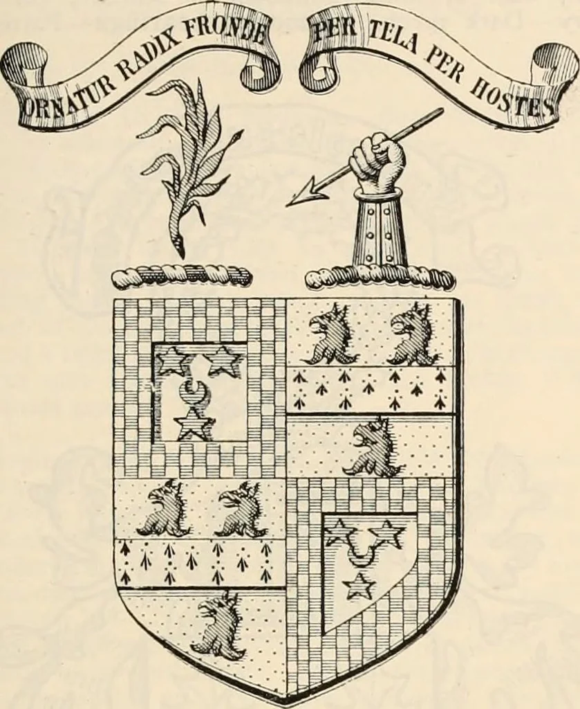 An illustration from Armorial families : a directory of gentlemen of coat-armour, 1905, leaf 794