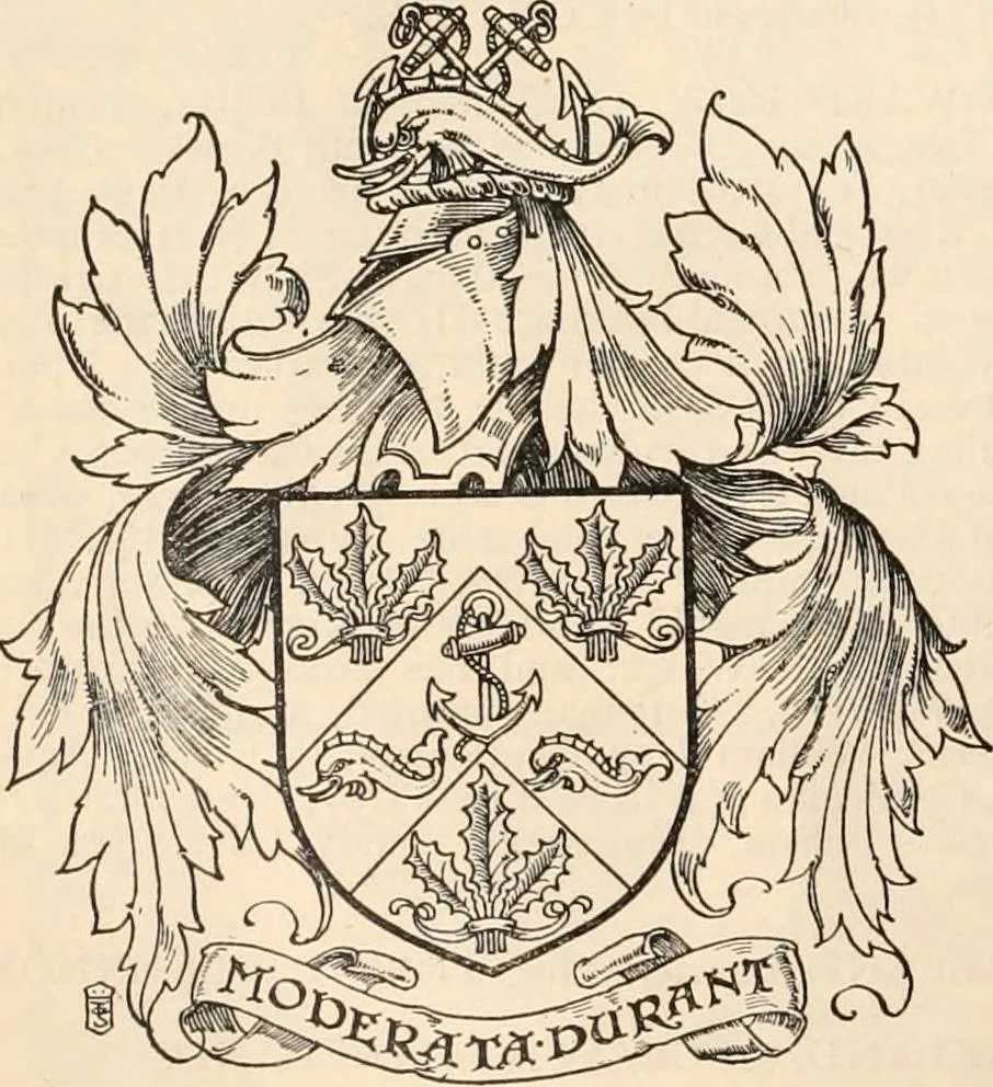 An illustration from Armorial families : a directory of gentlemen of coat-armour, 1905, leaf 795