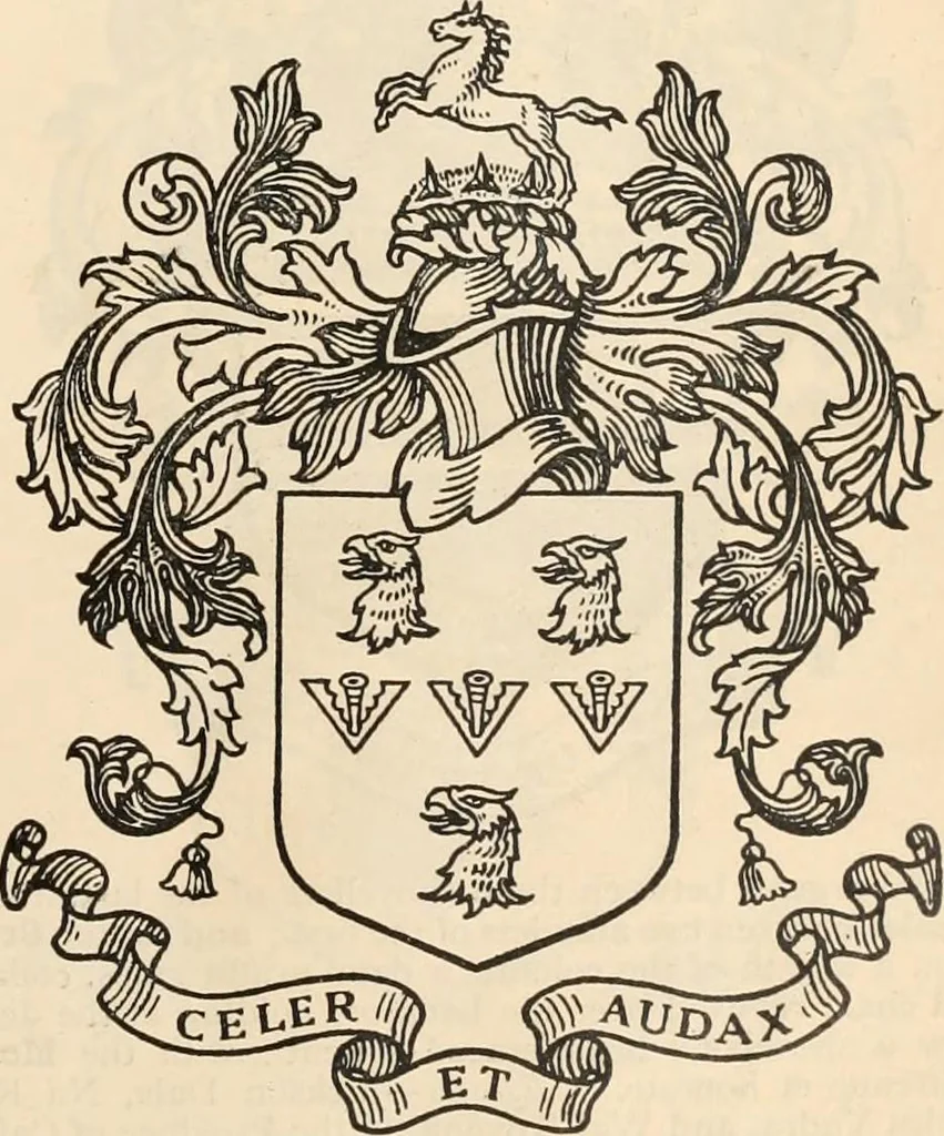 An illustration from Armorial families : a directory of gentlemen of coat-armour, 1905, leaf 798
