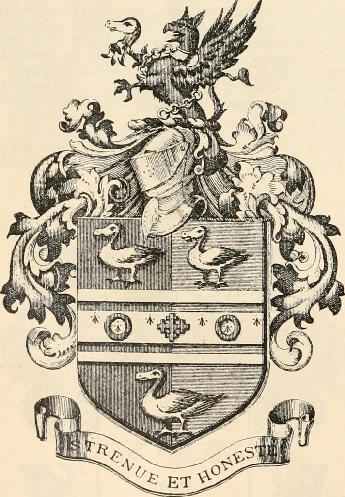 An illustration from Armorial families : a directory of gentlemen of coat-armour, 1905, leaf 799