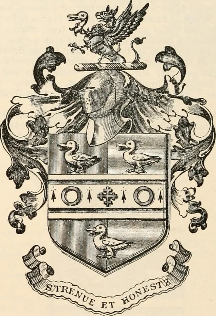 An illustration from Armorial families : a directory of gentlemen of coat-armour, 1905, leaf 799