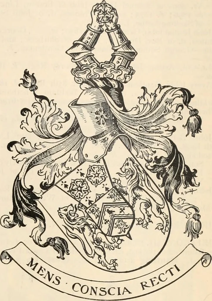 An illustration from Armorial families : a directory of gentlemen of coat-armour, 1905, leaf 806