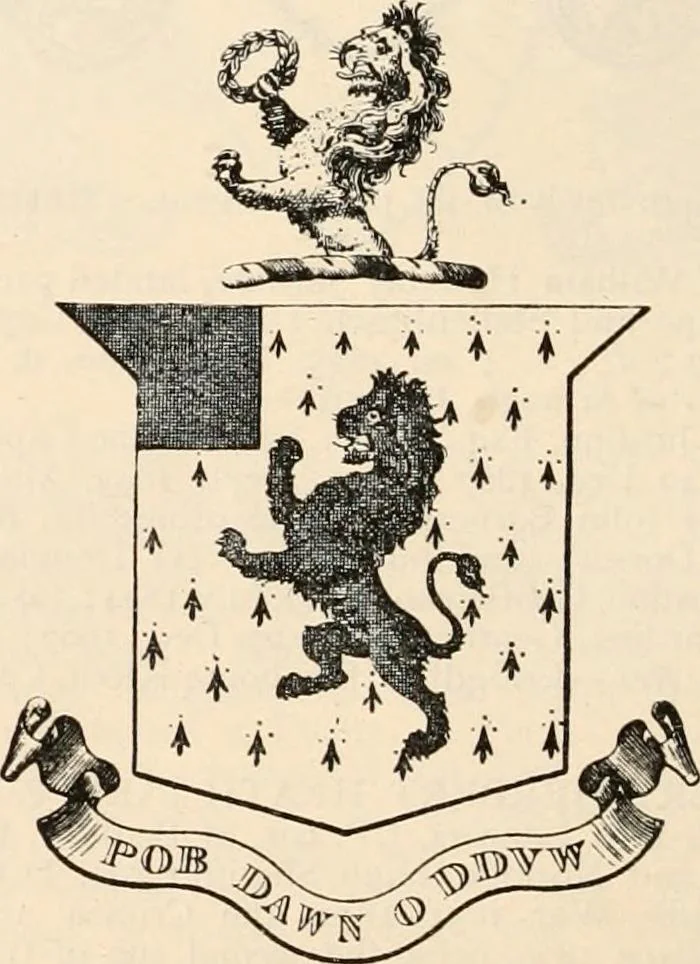 An illustration from Armorial families : a directory of gentlemen of coat-armour, 1905, leaf 807