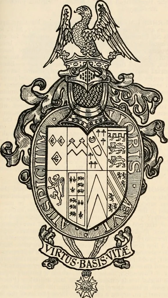 An illustration from Armorial families : a directory of gentlemen of coat-armour, 1905, leaf 812