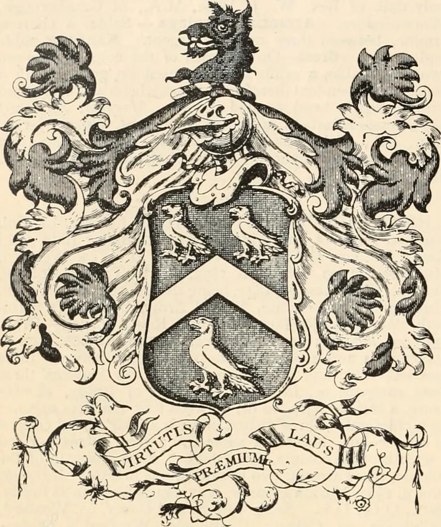 An illustration from Armorial families : a directory of gentlemen of coat-armour, 1905, leaf 813