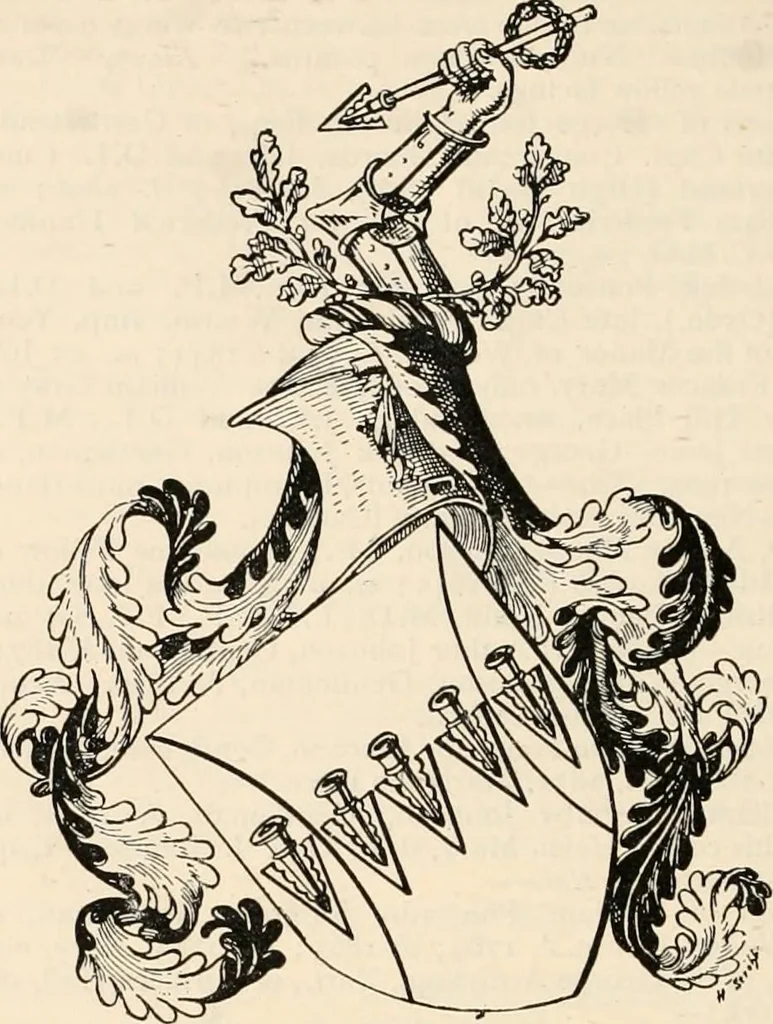 An illustration from Armorial families : a directory of gentlemen of coat-armour, 1905, leaf 817