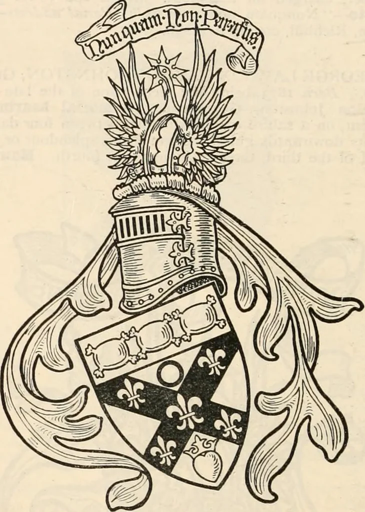 An illustration from Armorial families : a directory of gentlemen of coat-armour, 1905, leaf 821