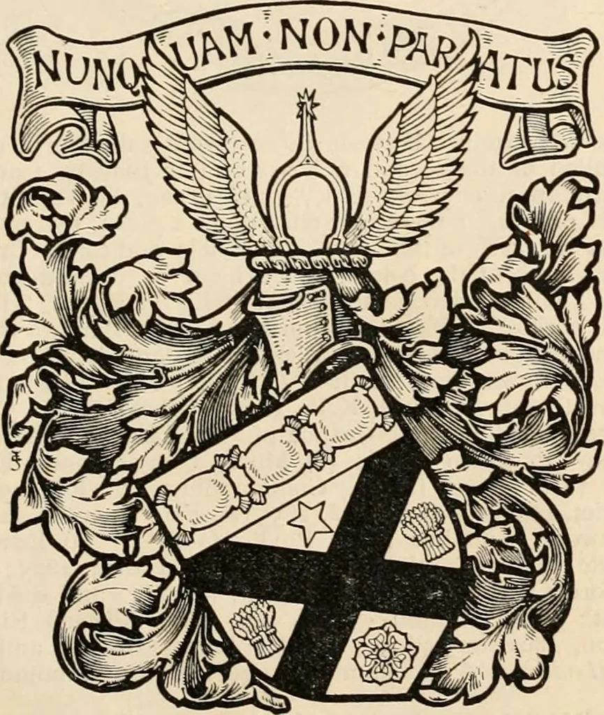 An illustration from Armorial families : a directory of gentlemen of coat-armour, 1905, leaf 822