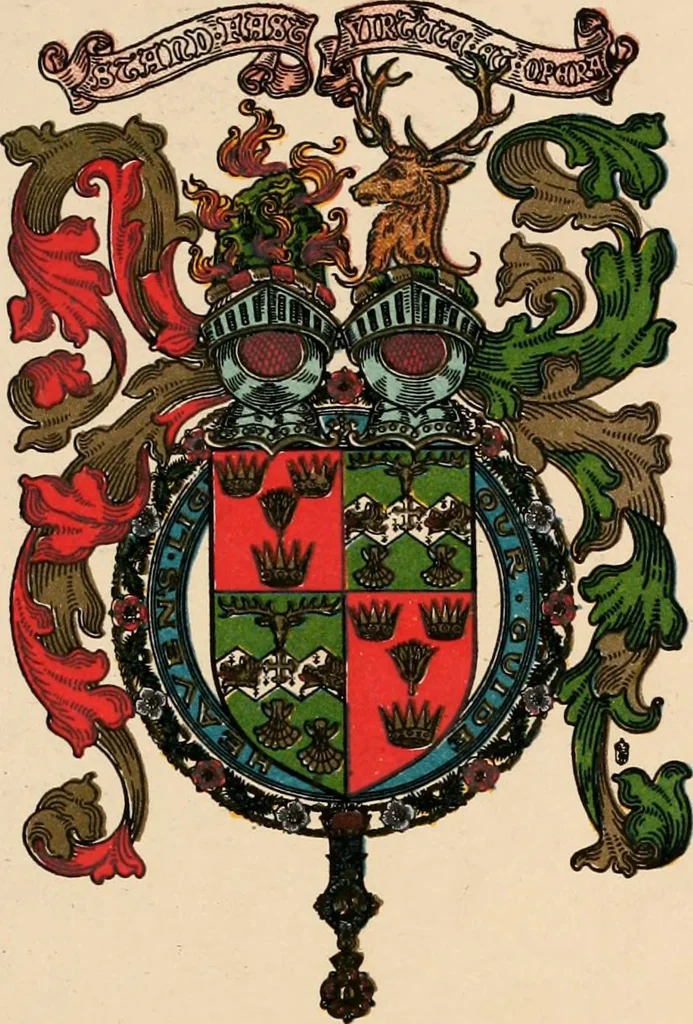 An illustration from Armorial families : a directory of gentlemen of coat-armour, 1905, leaf 824