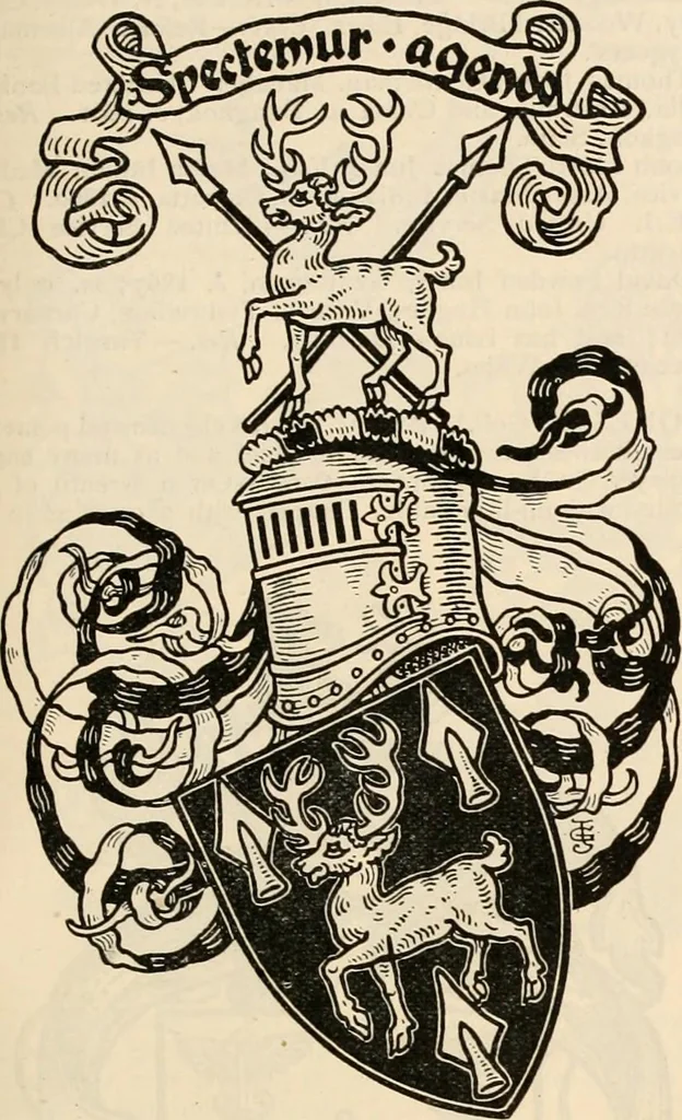 An illustration from Armorial families : a directory of gentlemen of coat-armour, 1905, leaf 826