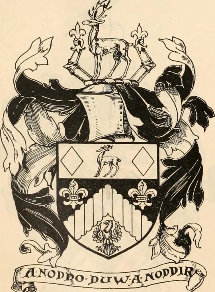 An illustration from Armorial families : a directory of gentlemen of coat-armour, 1905, leaf 827