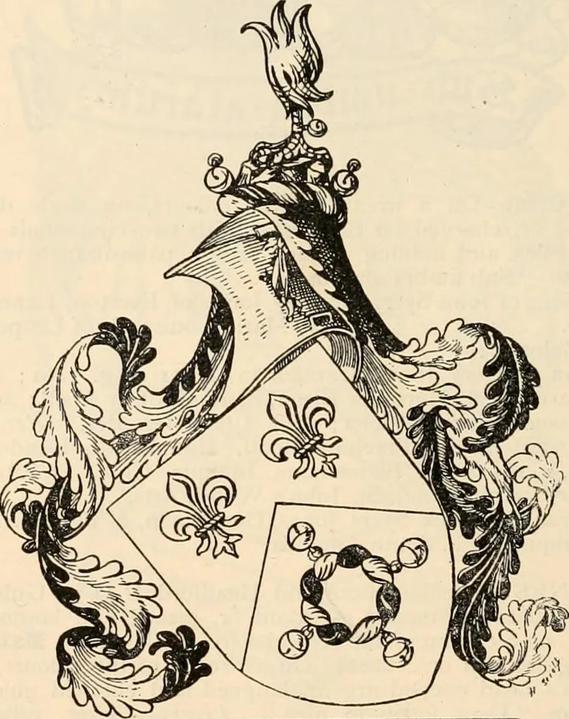 An illustration from Armorial families : a directory of gentlemen of coat-armour, 1905, leaf 829
