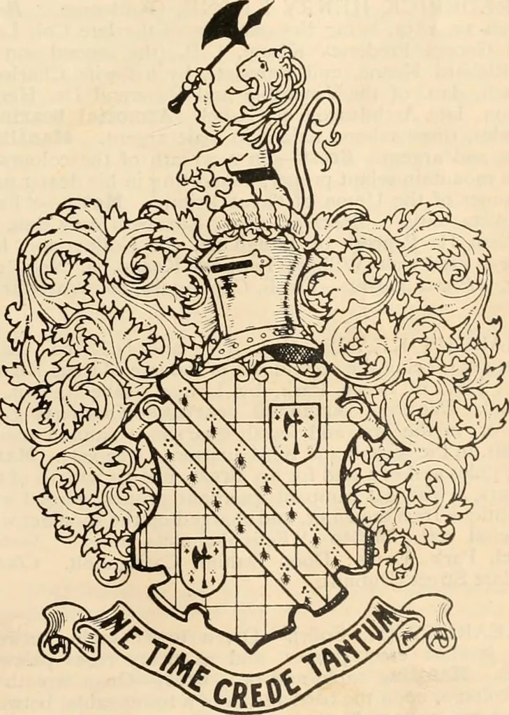An illustration from Armorial families : a directory of gentlemen of coat-armour, 1905, leaf 832