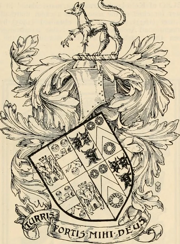 An illustration from Armorial families : a directory of gentlemen of coat-armour, 1905, leaf 836