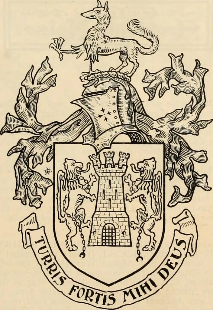 An illustration from Armorial families : a directory of gentlemen of coat-armour, 1905, leaf 836