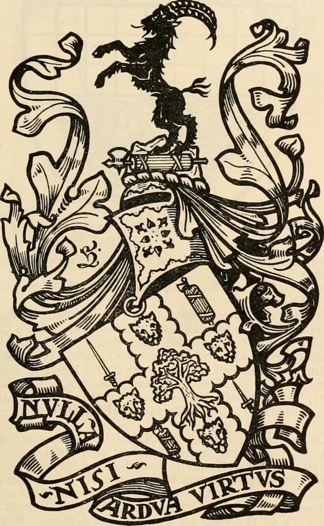 An illustration from Armorial families : a directory of gentlemen of coat-armour, 1905, leaf 838