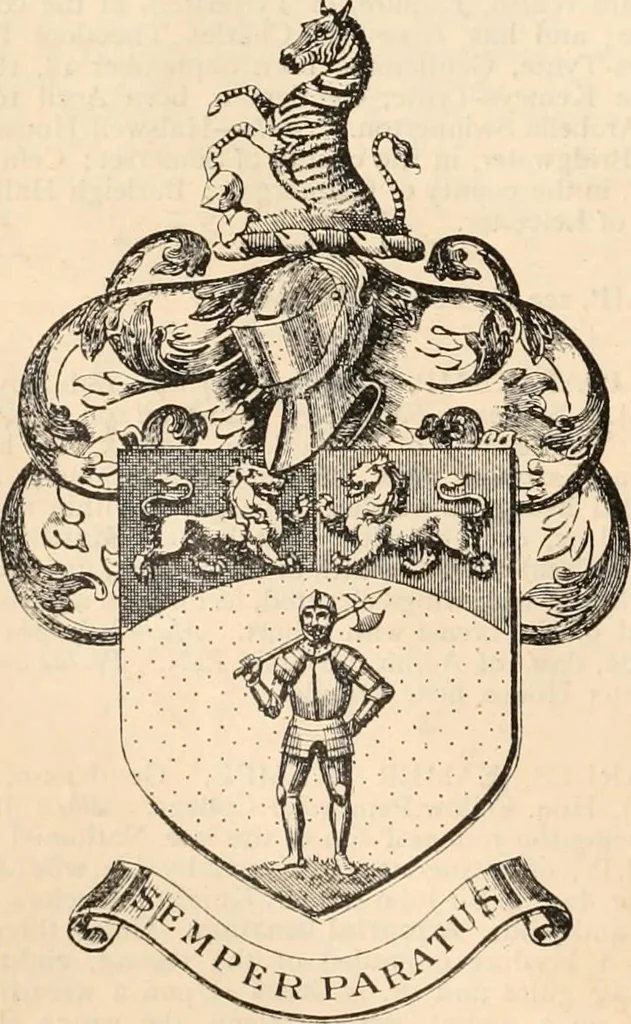 An illustration from Armorial families : a directory of gentlemen of coat-armour, 1905, leaf 839