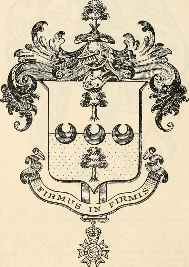 An illustration from Armorial families : a directory of gentlemen of coat-armour, 1905, leaf 845