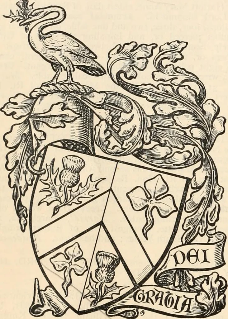 An illustration from Armorial families : a directory of gentlemen of coat-armour, 1905, leaf 849