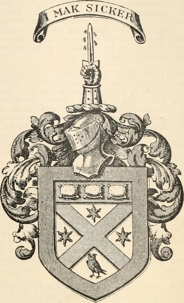 An illustration from Armorial families : a directory of gentlemen of coat-armour, 1905, leaf 852