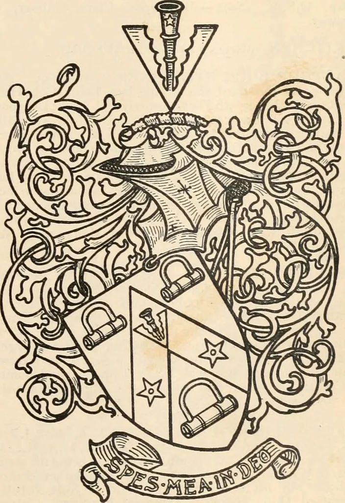 An illustration from Armorial families : a directory of gentlemen of coat-armour, 1905, leaf 852
