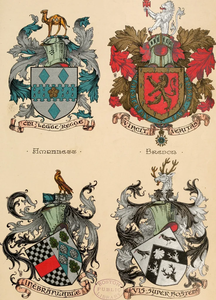 An illustration from Armorial families : a directory of gentlemen of coat-armour, 1905, leaf 858