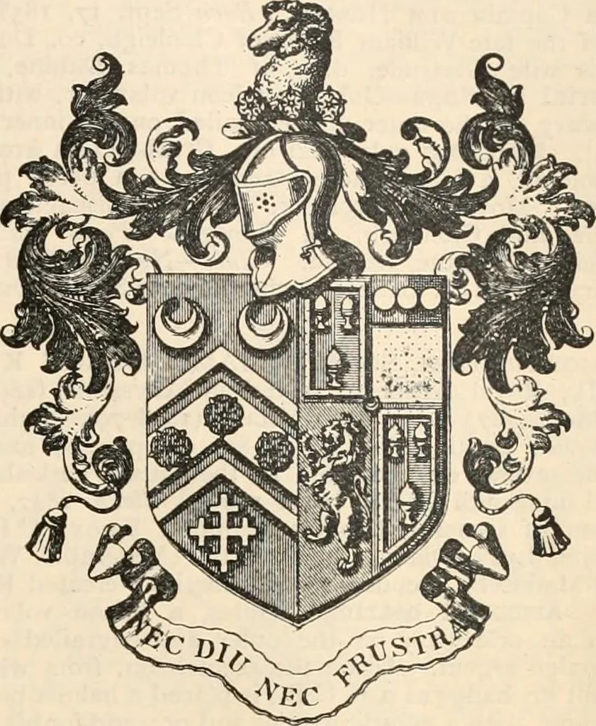 An illustration from Armorial families : a directory of gentlemen of coat-armour, 1905, leaf 860