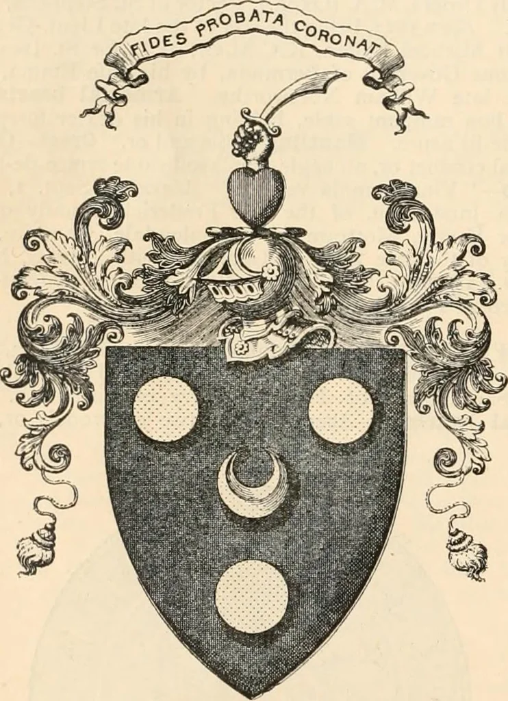 An illustration from Armorial families : a directory of gentlemen of coat-armour, 1905, leaf 865
