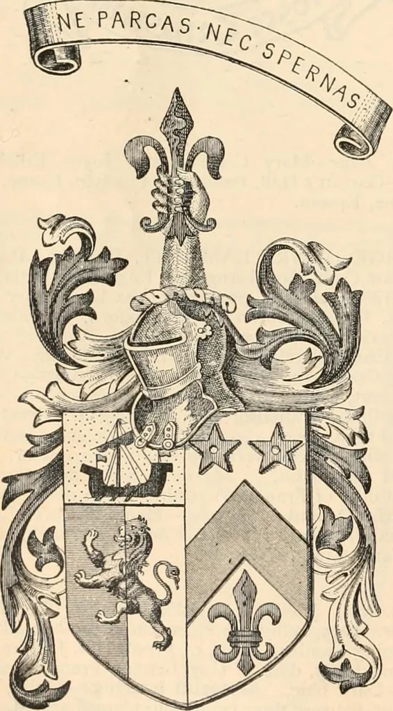 An illustration from Armorial families : a directory of gentlemen of coat-armour, 1905, leaf 869