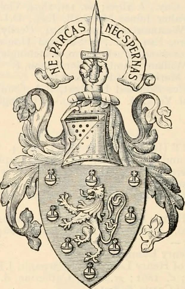 An illustration from Armorial families : a directory of gentlemen of coat-armour, 1905, leaf 869