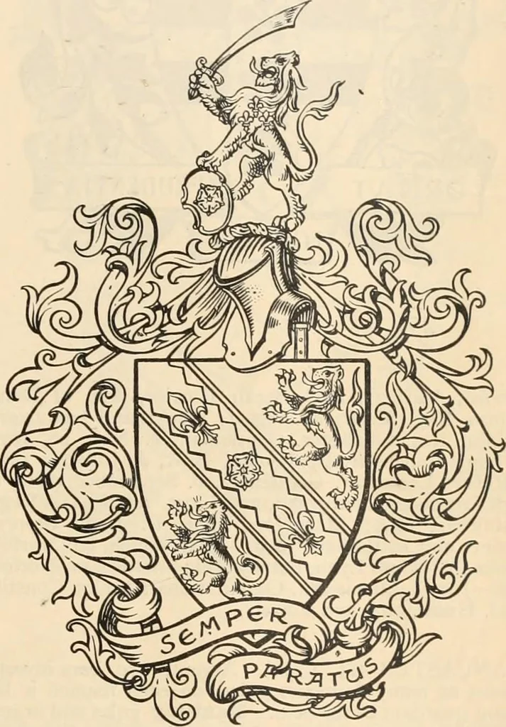 An illustration from Armorial families : a directory of gentlemen of coat-armour, 1905, leaf 870